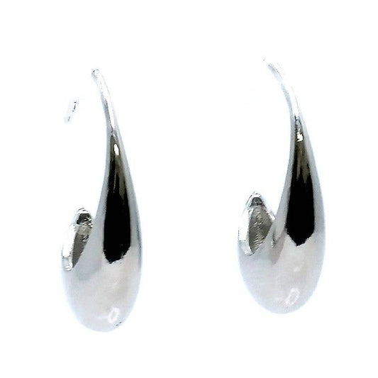 Diacly - Bold Shine J Shape Fashion Hoop Earrings