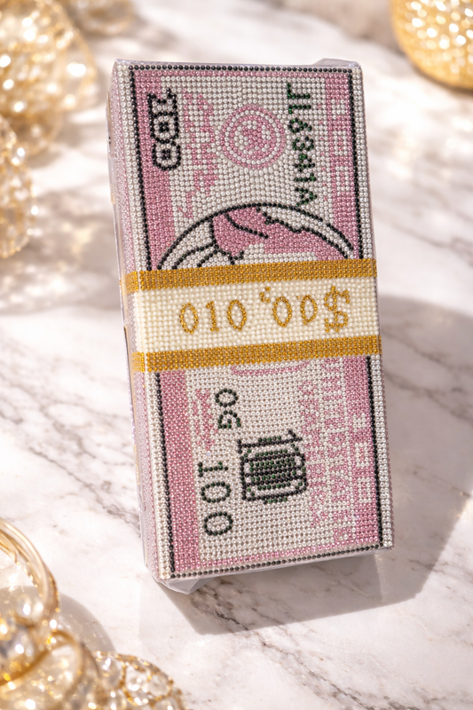 Money Moves Rhinestone Clutch