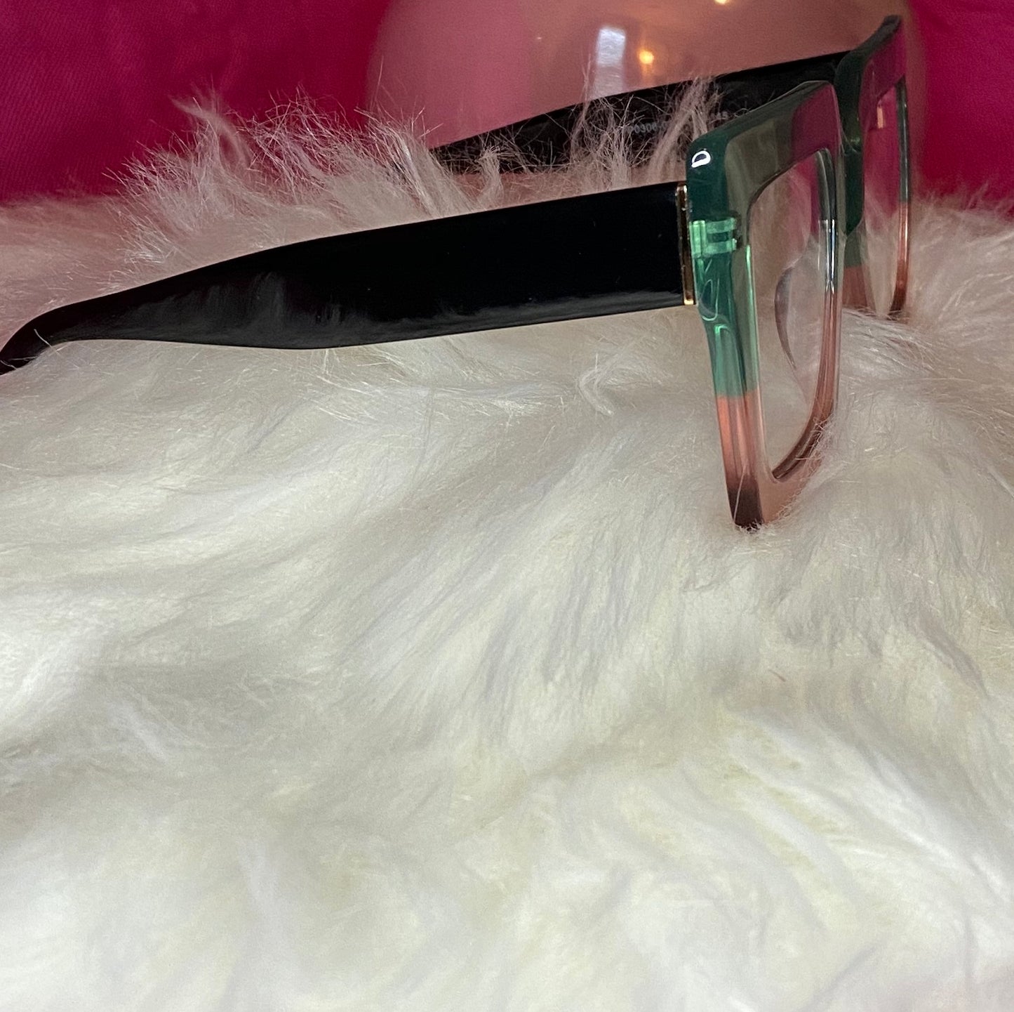 Mint to Pink Ombré Oversized Square Frames